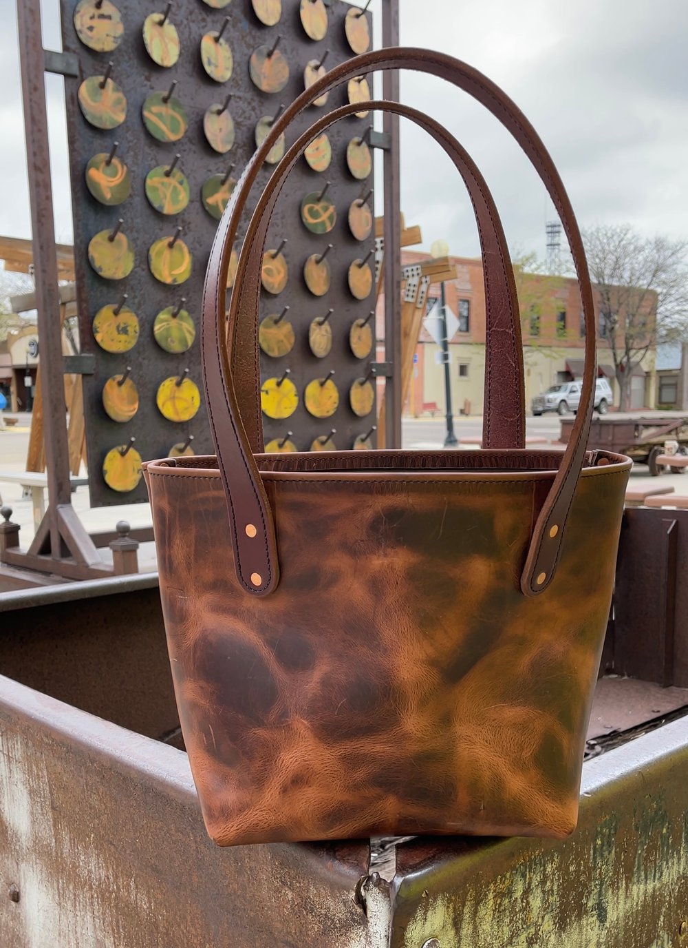 Heavy Leather Tote Bag