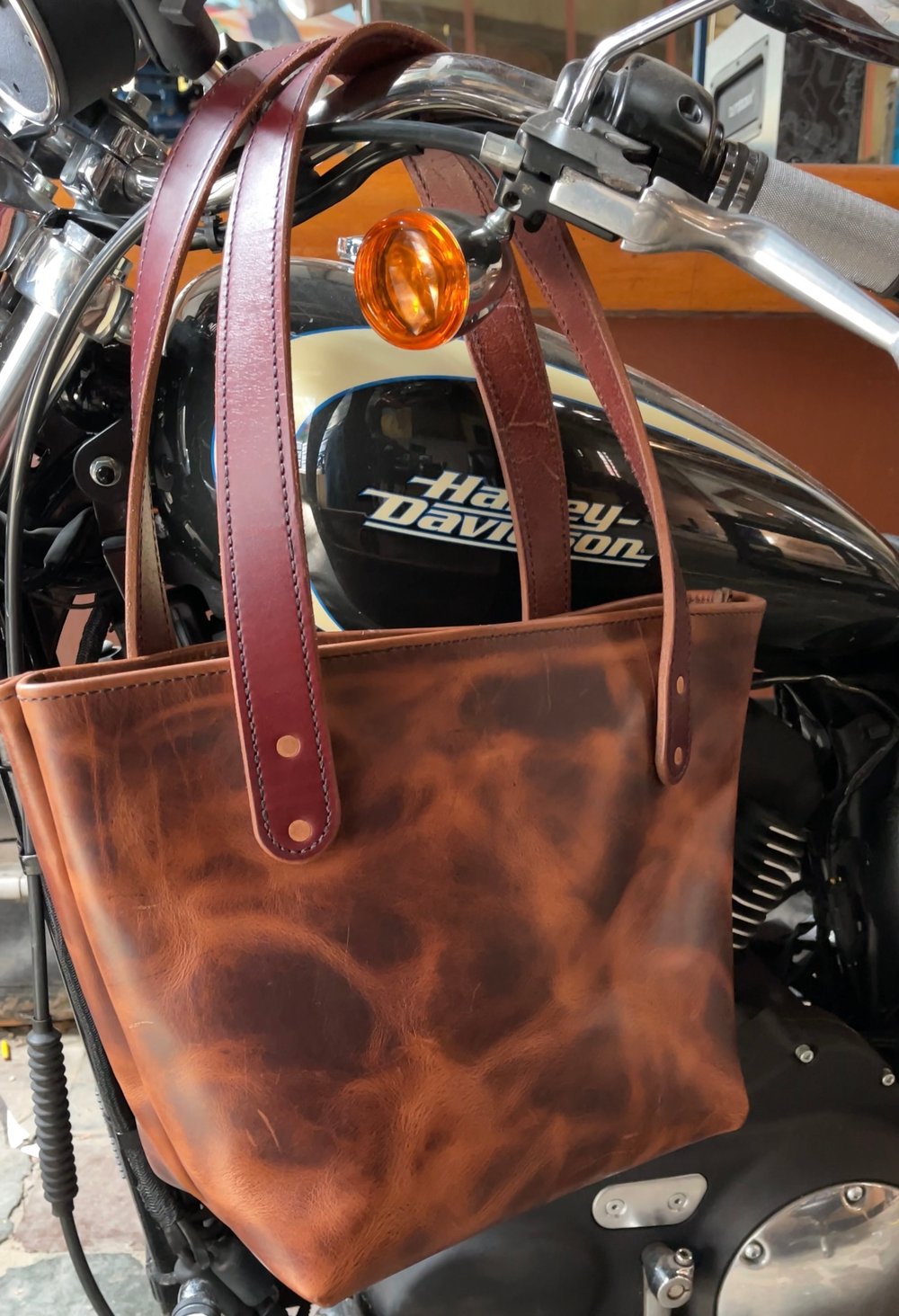 Heavy Leather Tote Bag