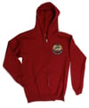 Team Meat T-Bone Logo Patch - Full-zip Hooded Jacket - Cardinal Red
