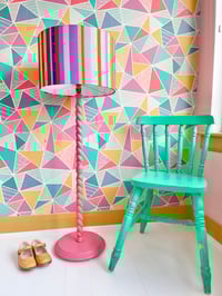 Image 2 of 'City Stripe Pink' Lampshade