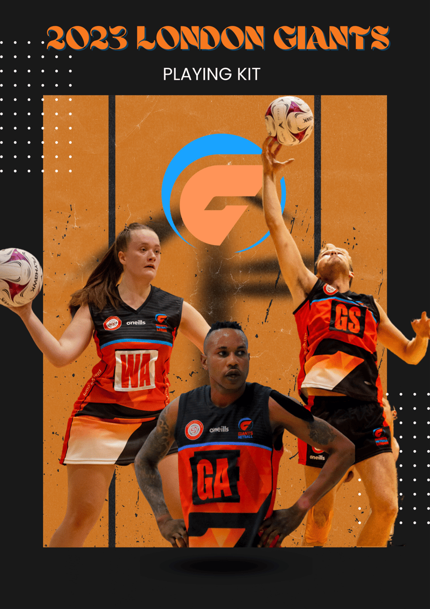 2023 London Giants Playing Kit (PreOrder) London Giants Netball