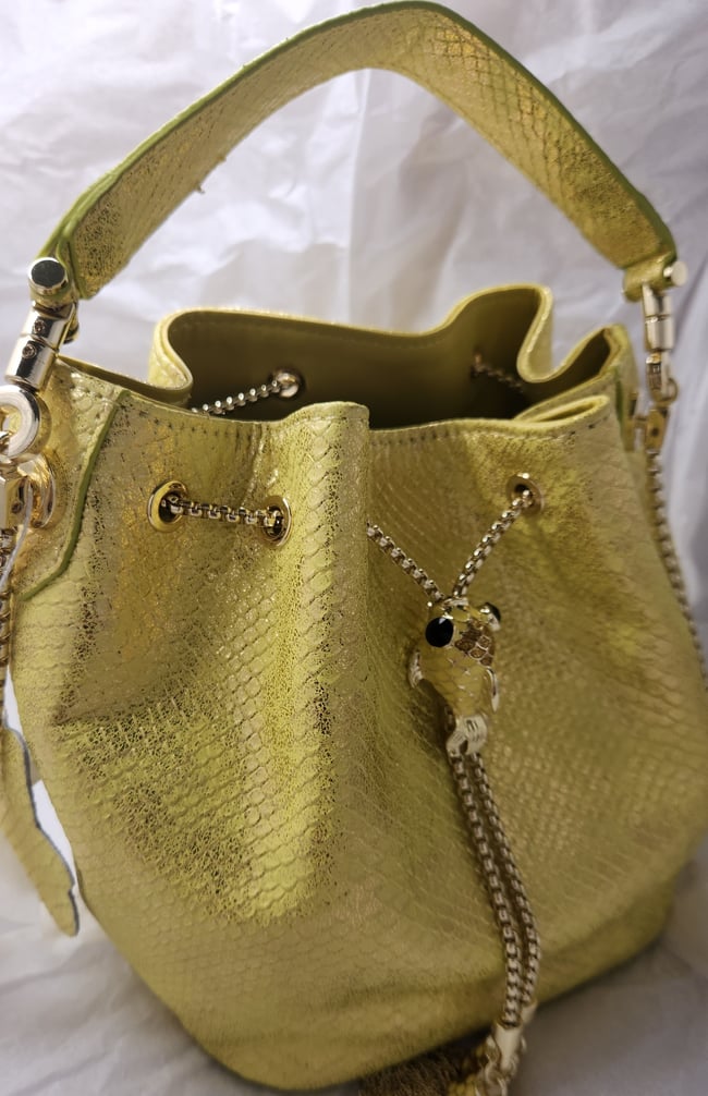Yellow Satchel / Fish Pendant