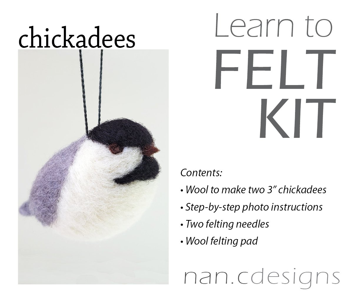 Chickadees - Needle Felting Kit