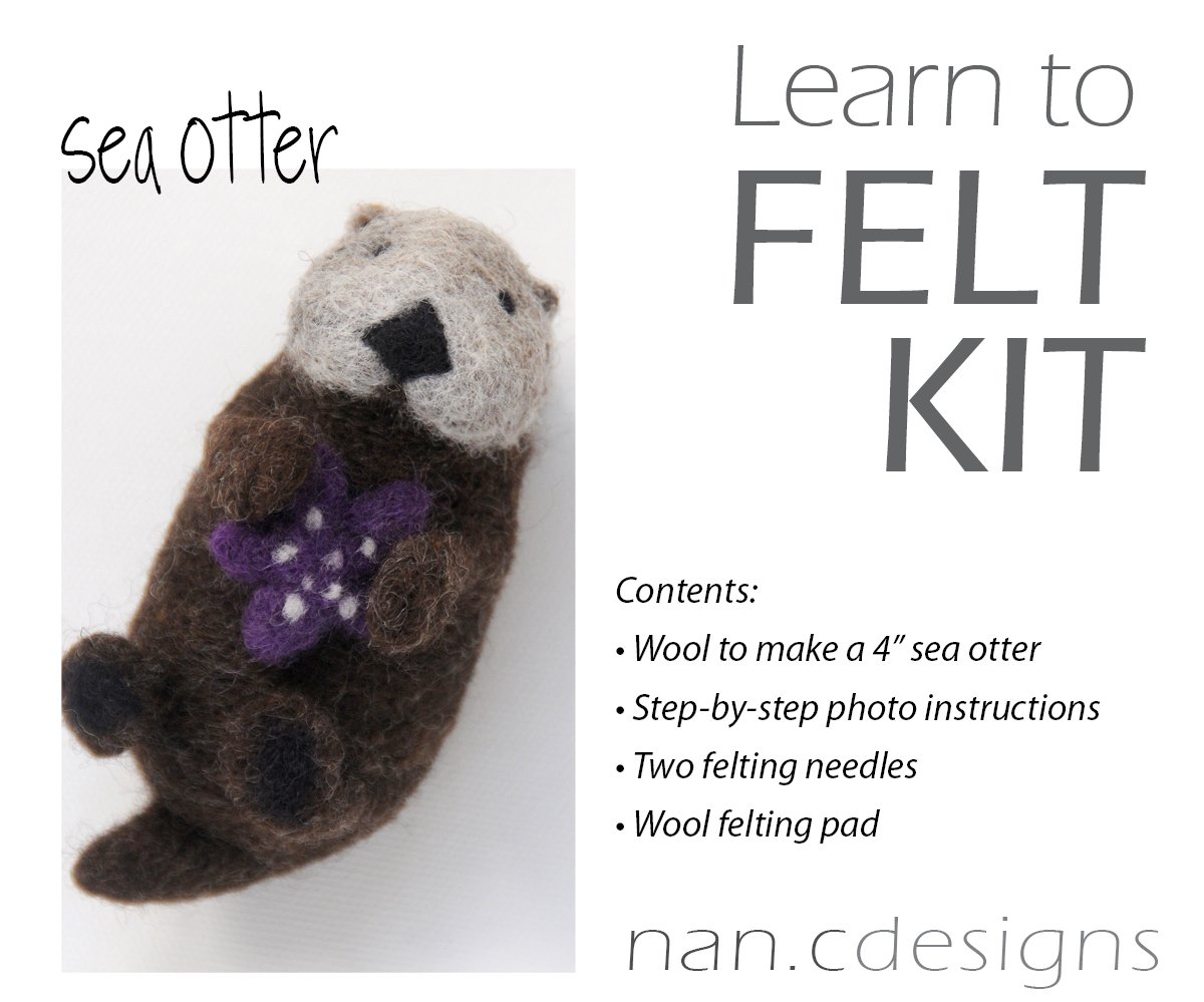 Sea Otter - Needle Felting Kit