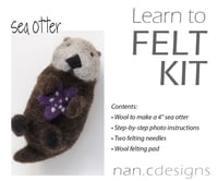 Image 2 of Sea Otter - Needle Felting Kit