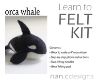 Image 2 of Orca Whale - Needle Felting Kit