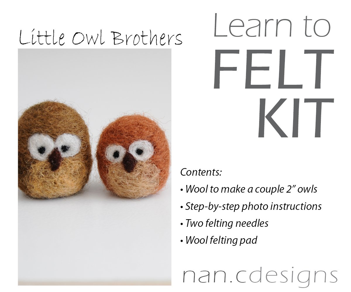 Little Owl Brothers - Needle Felting Kit