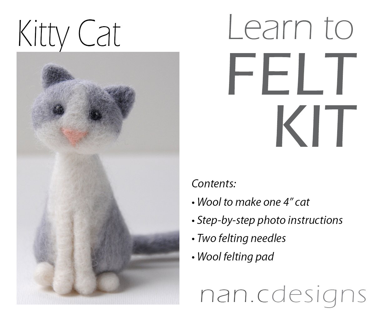 Kitty Cat - Needle Felting Kit