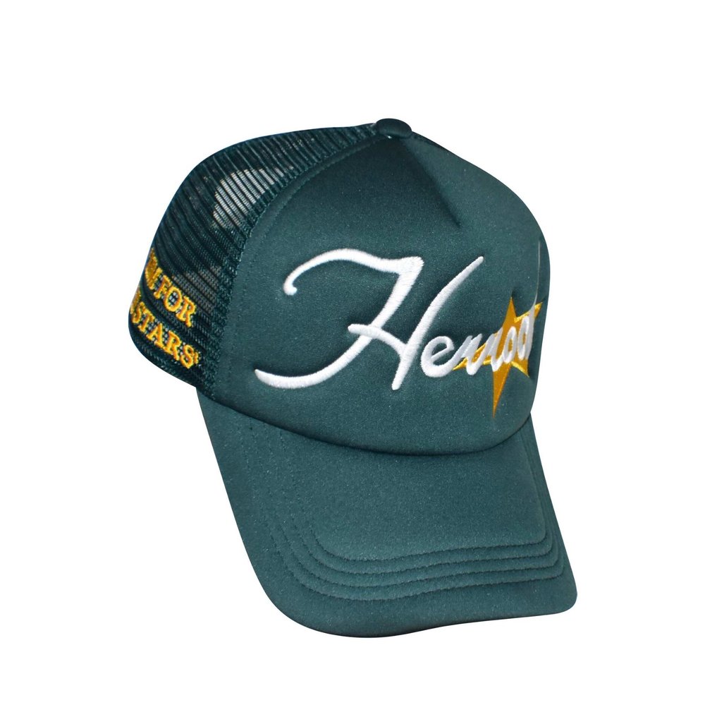 Aim For The Stars Trucker Hat Green