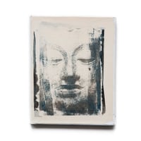 Image 1 of Monotype - "Bouddha bleu noir" - Thaïlande - 19x24 cm