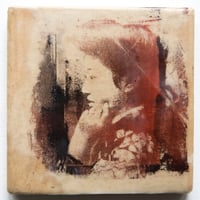 Image 2 of Monotype "Geisha de profil" - Japon - 13,5x13,5 cm
