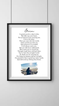 You carried me poem with image
