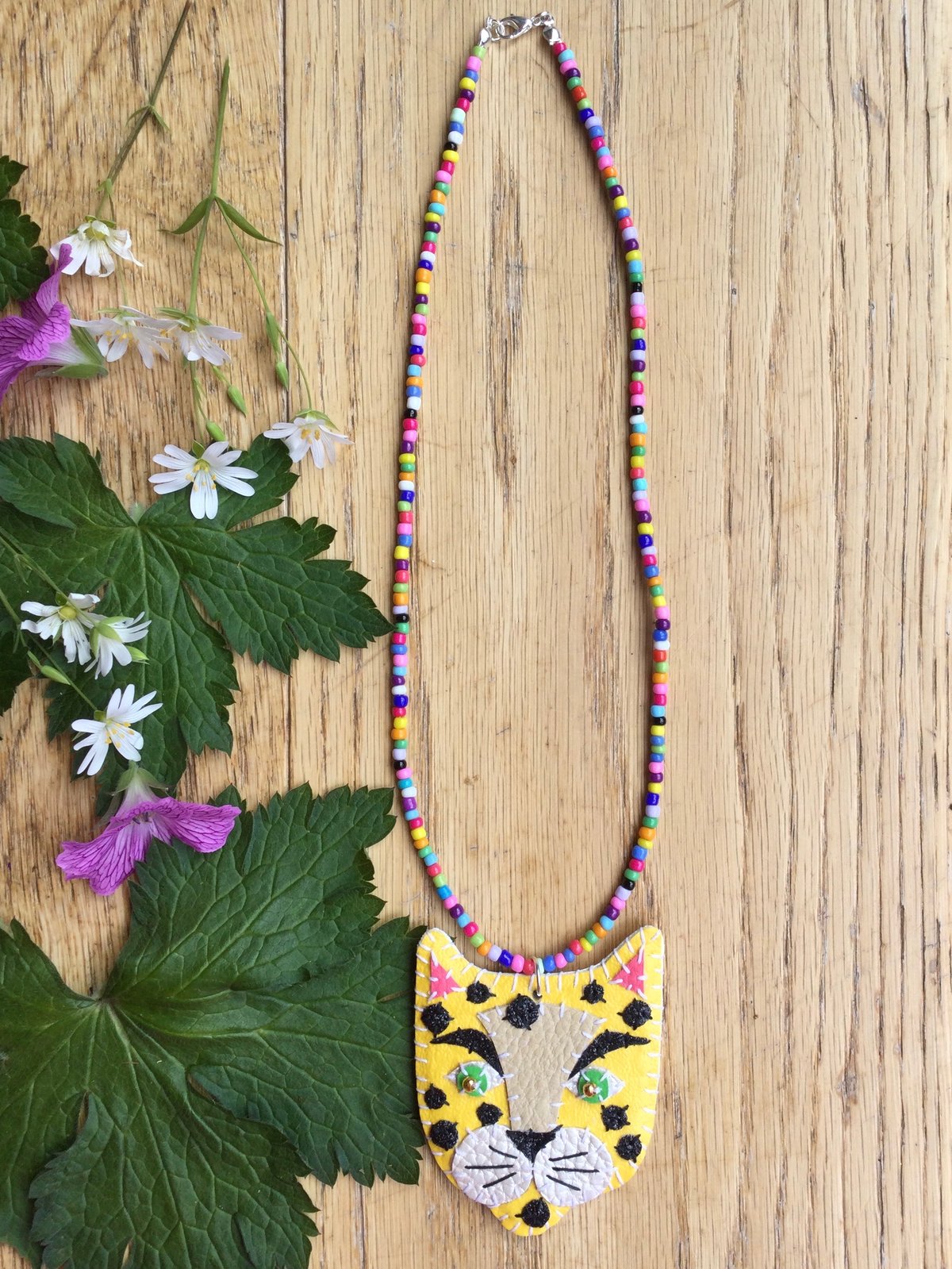 Image of Leopard Necklace - Yellow