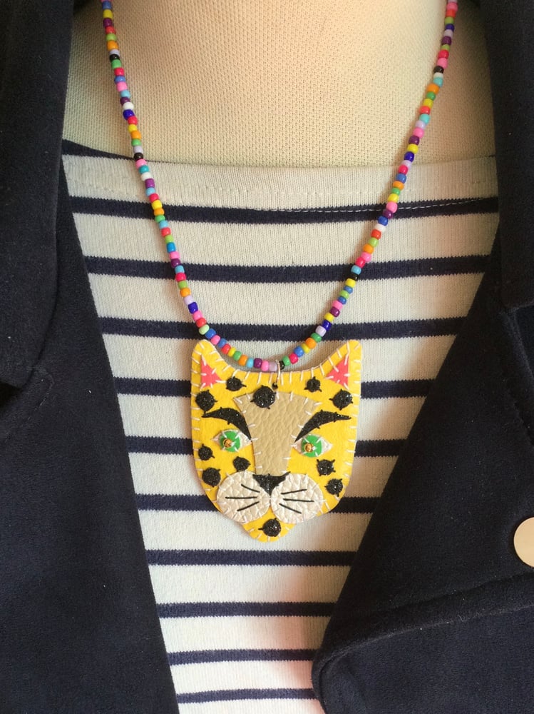 Image of Leopard Necklace - Yellow