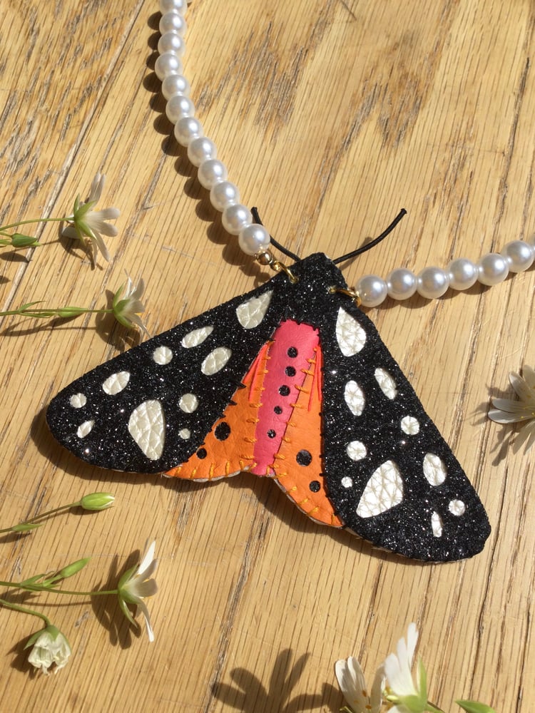 Image of Cream Spot Tiger Moth Necklace