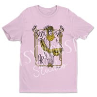 Image 1 of Drag Is Art, Nouveau Queen Tee, Soft Pink
