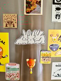 Image 2 of Three Bunnies Magnet