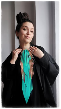 Image 5 of CROW KING graphic necklace - Verde Rame - 20% OFF