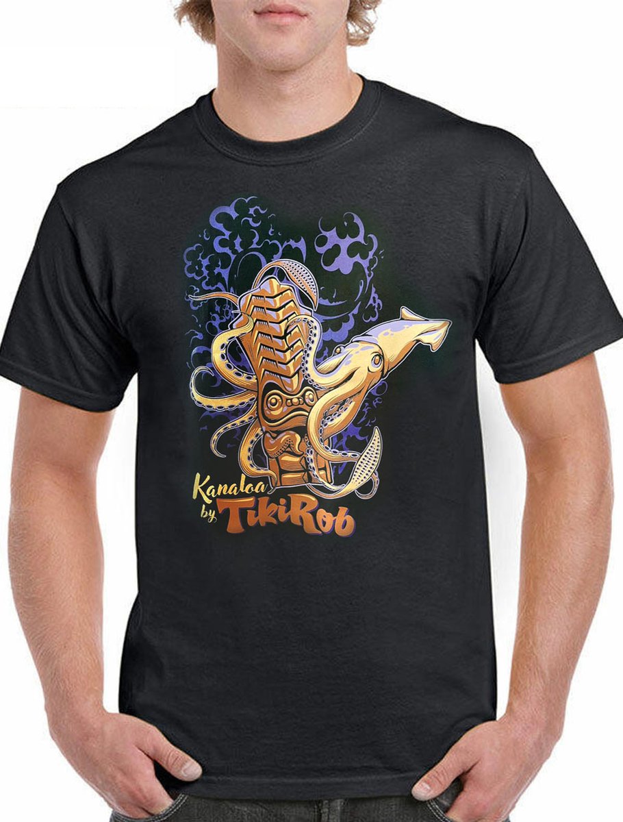 Black Kanaloa Squid T-Shirt | TikiRob