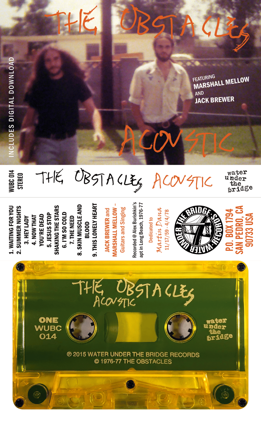 THE OBSTACLES - Acoustic 1976 → cass (precursor to Saccharine Trust)