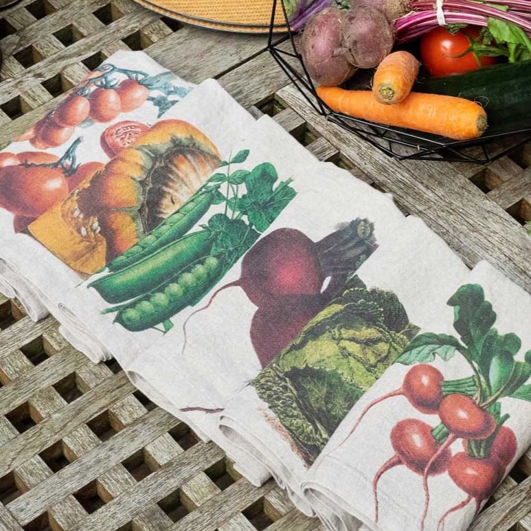 Image of Potager 6 Serviettes de Table en Lin