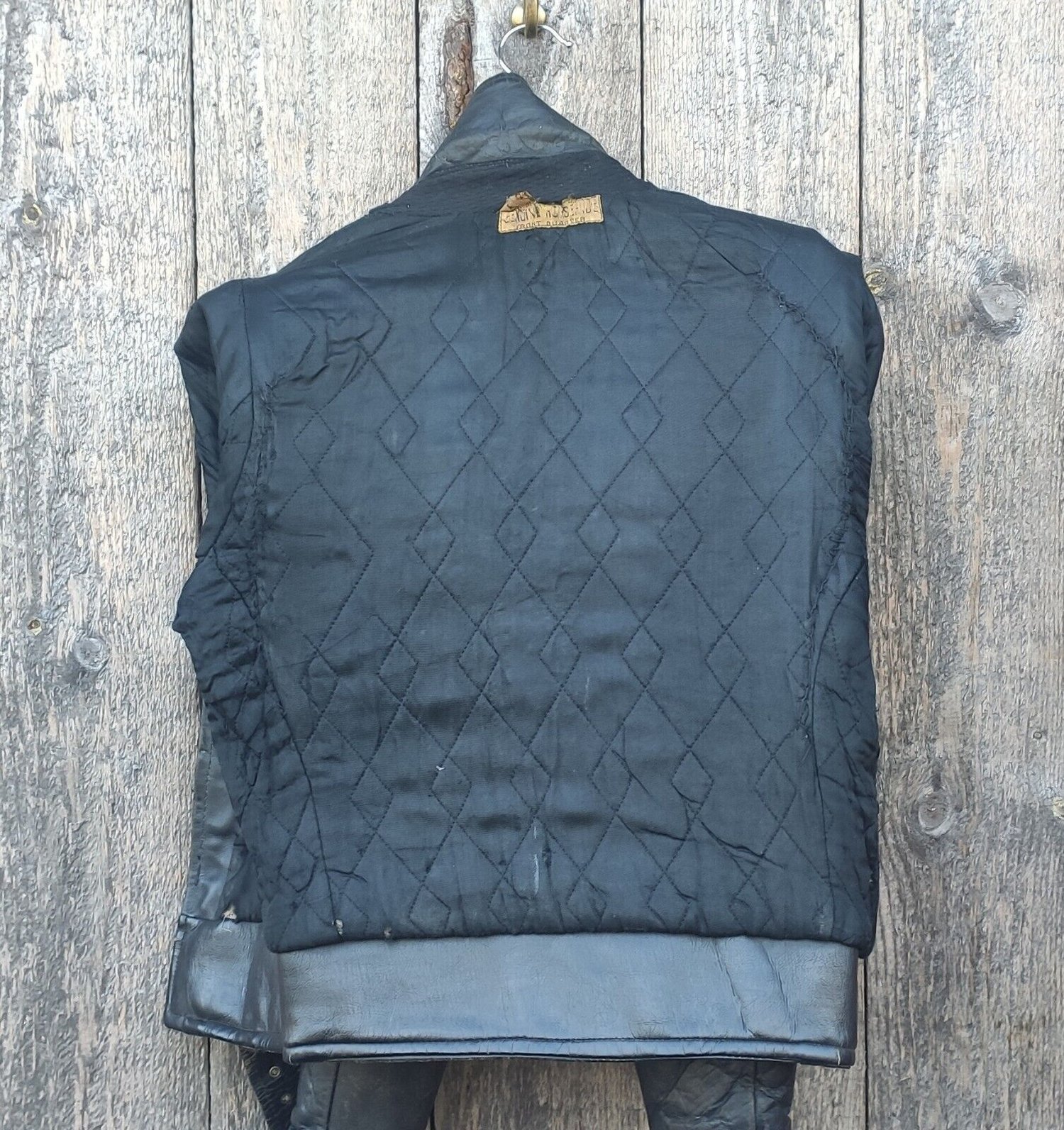 Image of Vintage Horsehide Brando Style Motorcycle Leather Jacket Size Small 36-38