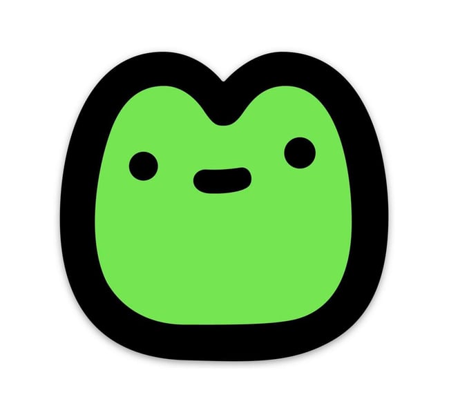 Sitting Frog Vinyl Sticker