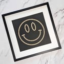 90's Rave Culture Woodcut Smiley Face