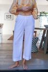 Ruched Pant White