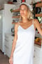 Image of Lined Slip Dress White