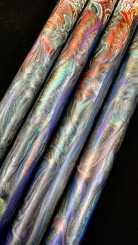 Image 3 of Mystic Mayhem, custom bespoke pen blanks, high pressure cured with Alumilite Resin. Custom ready!