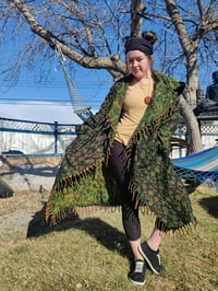 Image 2 of Green Paisley Fringe Coat