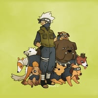 Kakashi & his Dogs Print [preorder]