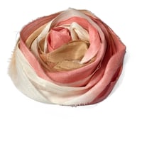 Image 5 of 10YD PEACHES & CREAM HAND DYED SARI SILK RIBBON/HAND DYED BY COLOR KISSED SILK