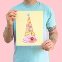 Image 3 of Clown Cone Prints 8.5" x 11" (Yellow or Pink)