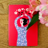 Carnet femme fleurs cerisiers