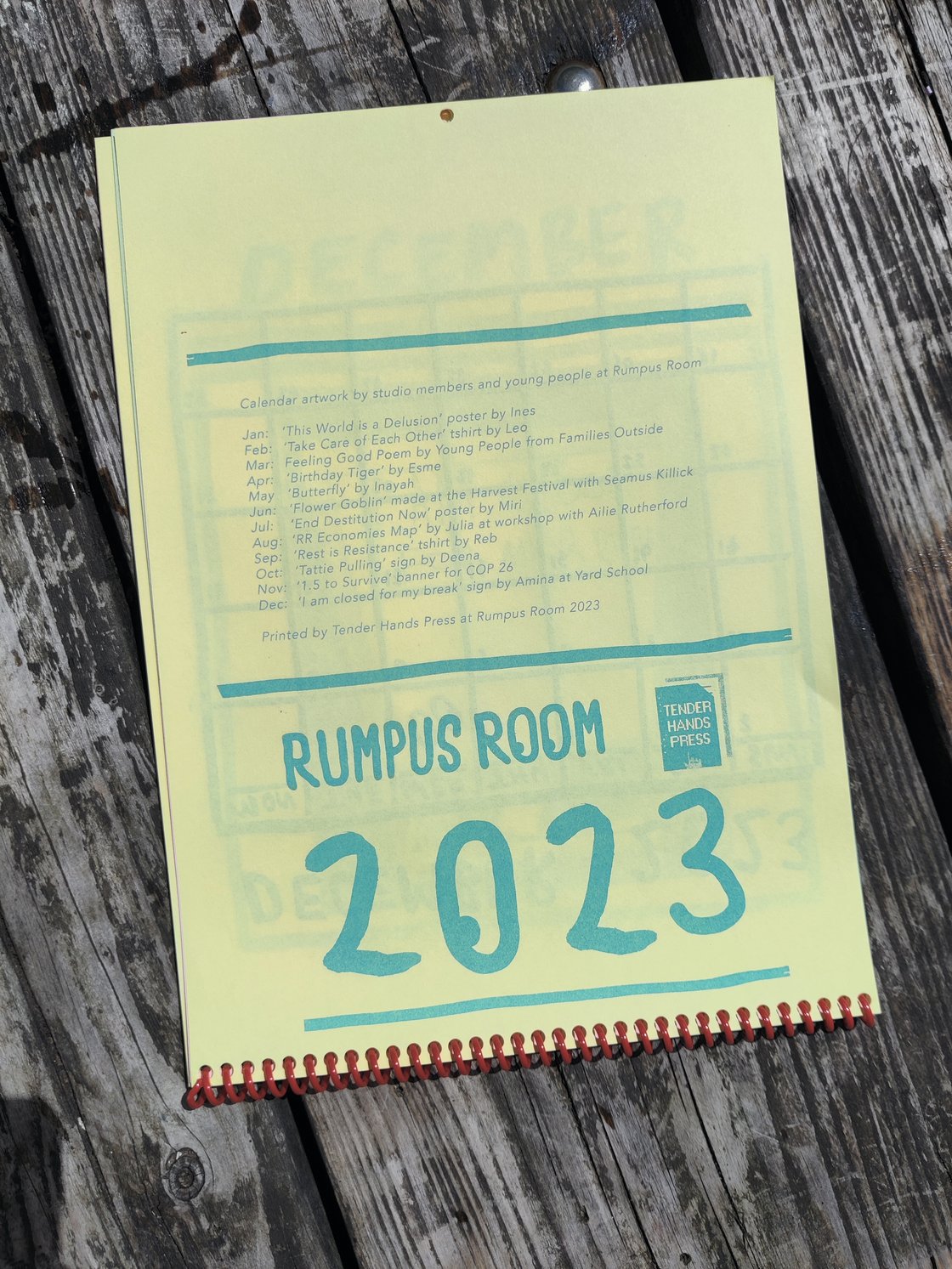 Image of Rumpus 2023 Calendar