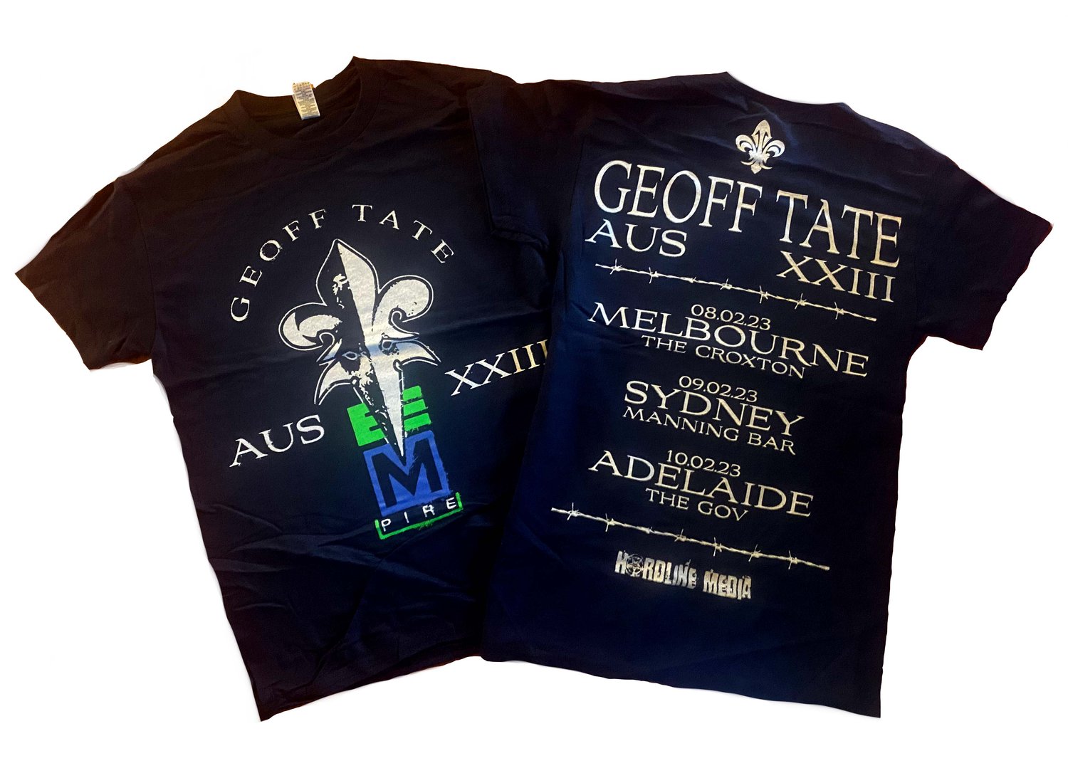 Image of GEOFF TATE - Aussie Tour T'shirt 2023 - Empire design