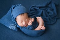 Image 3 of Samantha backdrop fabric and wrap set blueness