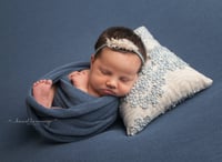 Image 4 of Samantha backdrop fabric and wrap set blueness