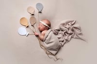 Image 6 of Samantha backdrop fabric and wrap set white beige