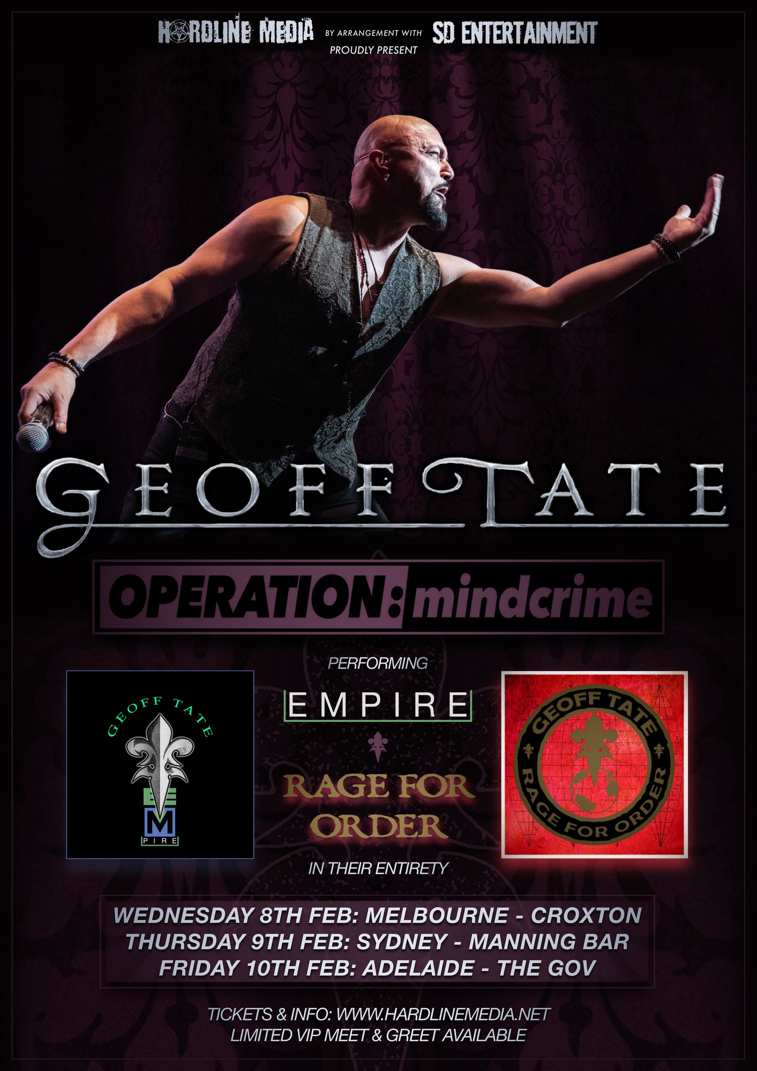 Image of GEOFF TATE - Aussie Tour 2023 Poster (Unsigned)