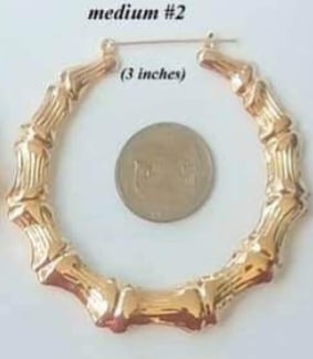 Image of Bamboo Earring Size Chart Reference only (No Charge)