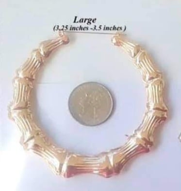 Image of Bamboo Earring Size Chart Reference only (No Charge)