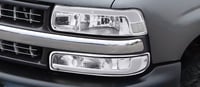Image 1 of 99-02 SILVERADO HEADLIGHTS LED DOUBLE BAR CLEAR