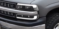 Image 1 of 99-02 SILVERADO HEADLIGHTS BLACK LED DOUBLE BAR