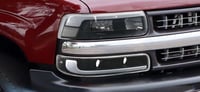 Image 2 of 99-02 SILVERADO HEADLIGHTS BLACK LED DOUBLE BAR