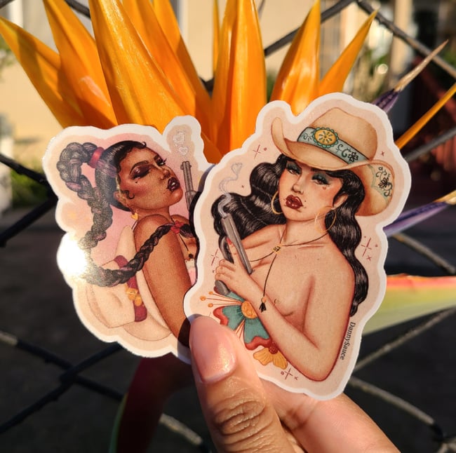 Las Vaqueras stickers & prints