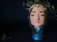 Image 1 of COMMISSION ARTWORK Quirky plant pot with face Natalia