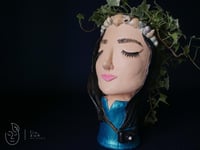 Image 5 of COMMISSION ARTWORK Quirky plant pot with face Natalia